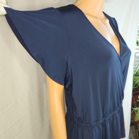 Michael Kors, wrap, blouse, corset, navy blue, size L - Picture 6 of 15